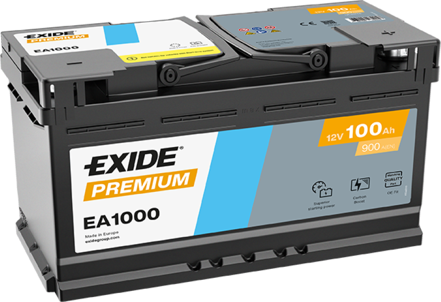 Exide EA1000 Premium Carbon Boost 100Ah Autobatterie 600 402 083 Exide EA1000 Premium Carbon Boost 100Ah Autobatterie 600 402 083