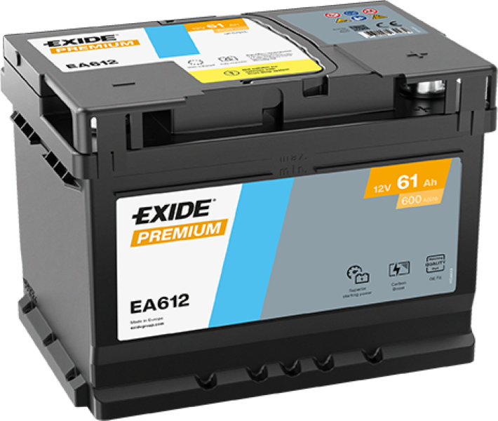 Exide EA612 Premium Carbon Boost 61Ah Autobatterie 561 400 060 Exide EA612 Premium Carbon Boost 61Ah Autobatterie 561 400 060