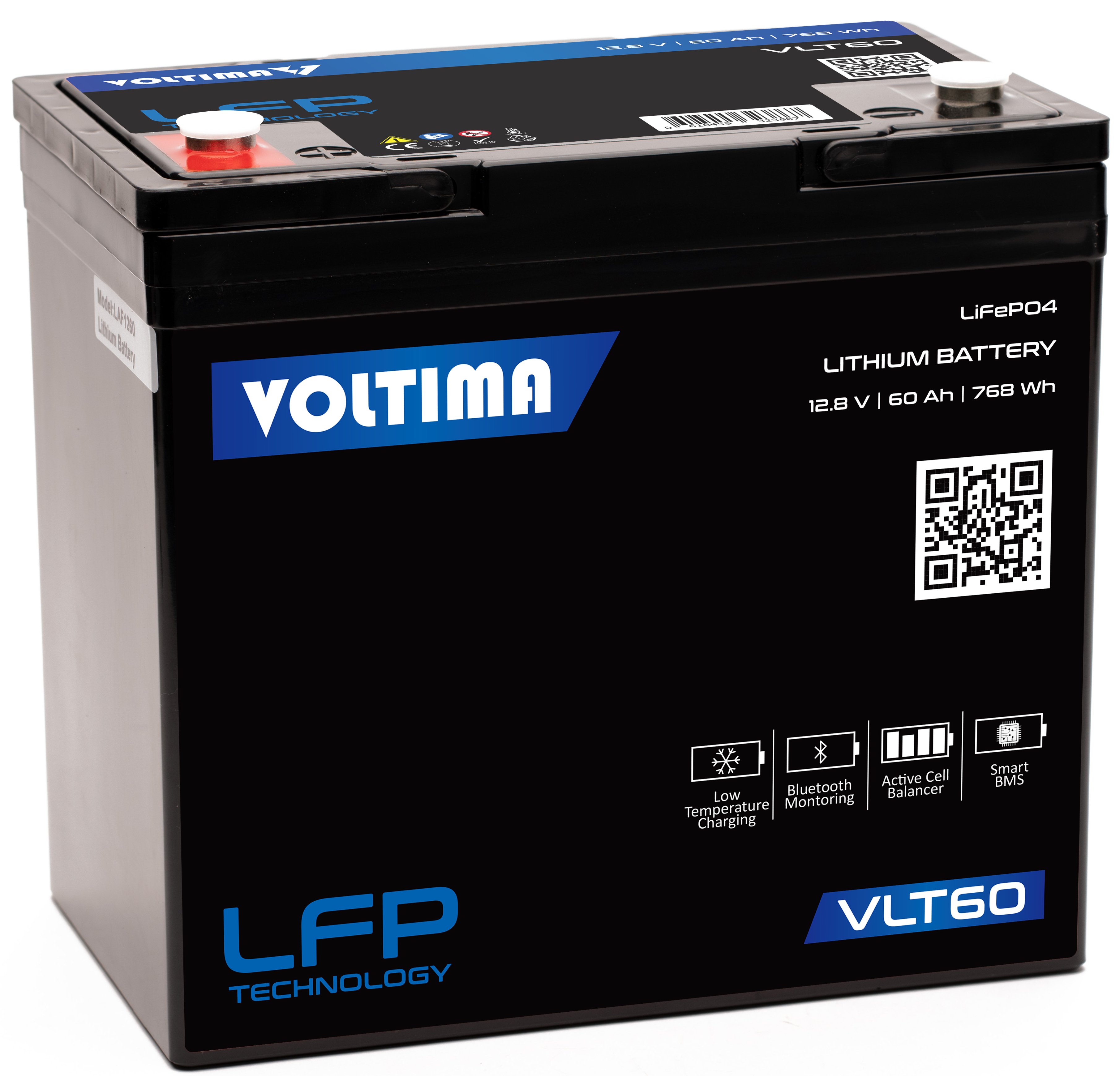 Voltima VLT60 LiFePO4 12V Lithium Versorgungsbatterie 60Ah Voltima VLT60 LiFePO4 12V Lithium Versorgungsbatterie 60Ah