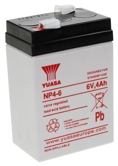 Yuasa NP4-6 6V 4Ah USV-Batterie Yuasa NP4-6 6V 4Ah USV-Batterie