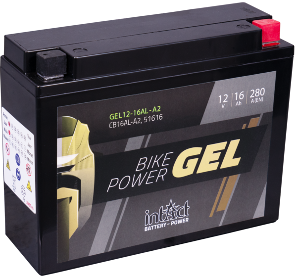 Intact GEL12-16AL-A2 Bike-Power GEL 16Ah Motorradbatterie (DIN 51616) YB16AL-A2 Intact GEL12-16AL-A2 Bike-Power GEL 16Ah Motorradbatterie (DIN 51616) YB16AL-A2