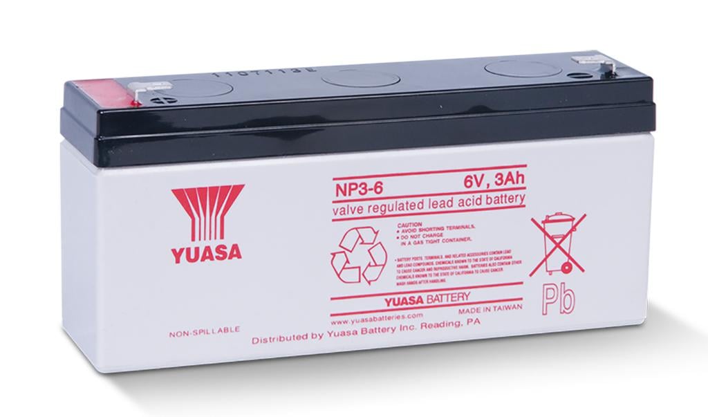 Yuasa NP3-6 6V 3,0Ah USV-Batterie Yuasa NP3-6 6V 3,0Ah USV-Batterie