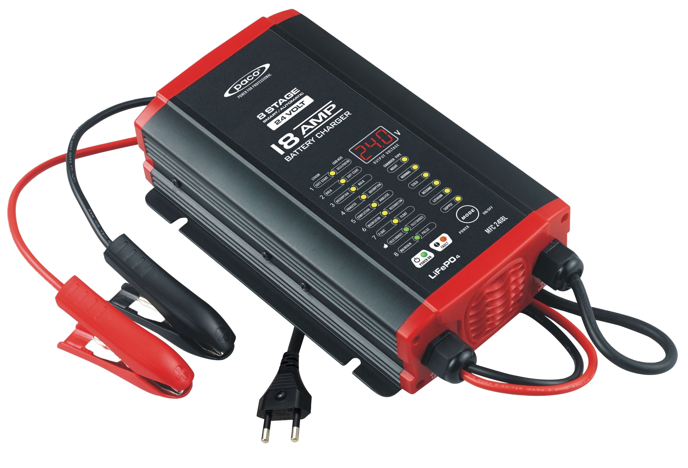 PACO MFC2418L 18A/24V Batterieladegerät - universal PACO MFC2418L 18A/24V Batterieladegerät - universal