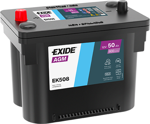 Exide EK508 AGM 50Ah Autobatterie Exide EK508 AGM 50Ah Autobatterie