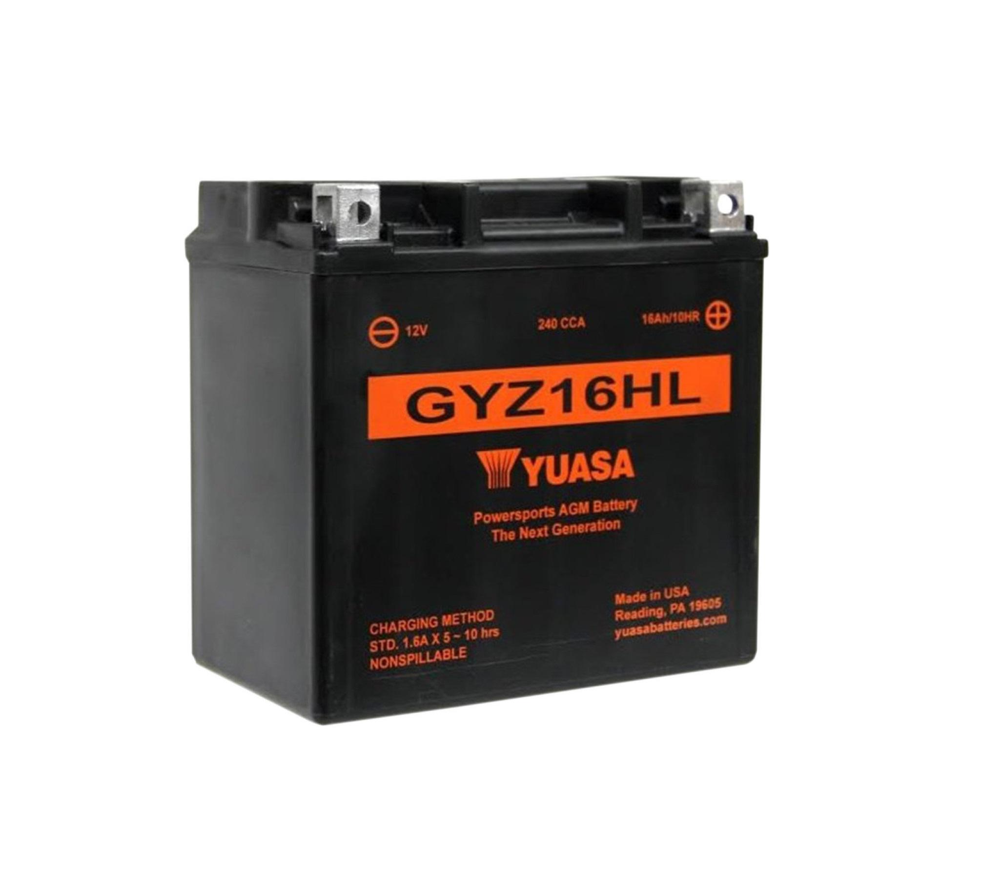 Yuasa GYZ16HL AGM motorcycle battery 16Ah 12V YTX14L-BS (DIN 51216) Yuasa GYZ16HL AGM motorcycle battery 16Ah 12V YTX14L-BS (DIN 51216)