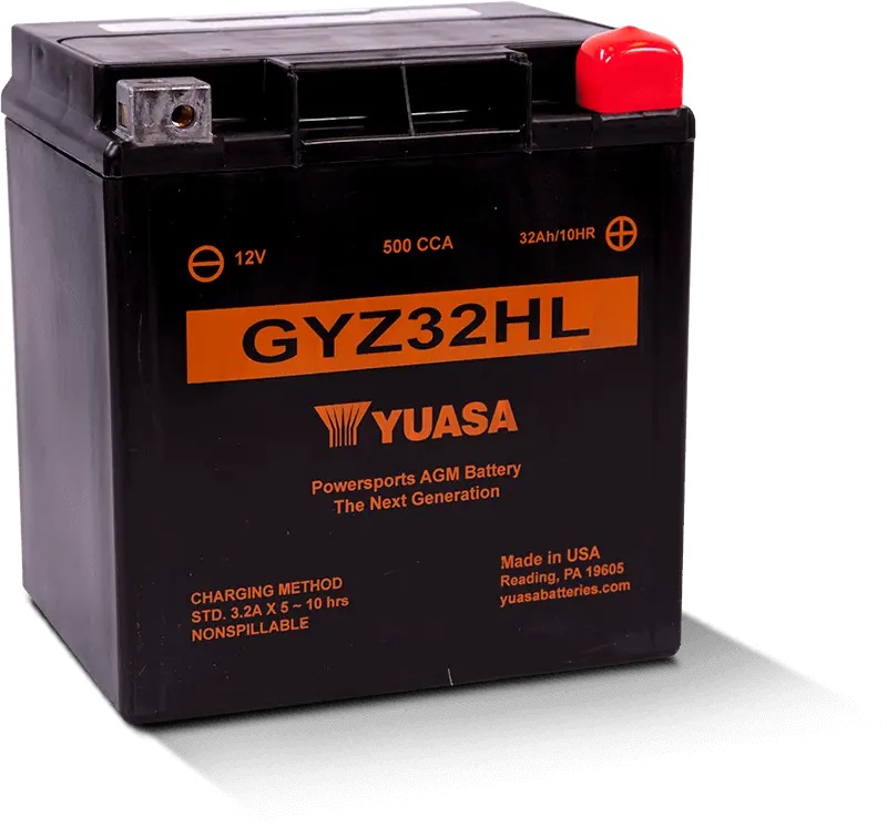 Yuasa GYZ32HL AGM Motorradbatterie 32Ah 12V YIX30L-BS (DIN 83000) Yuasa GYZ32HL AGM Motorradbatterie 32Ah 12V YIX30L-BS (DIN 83000)
