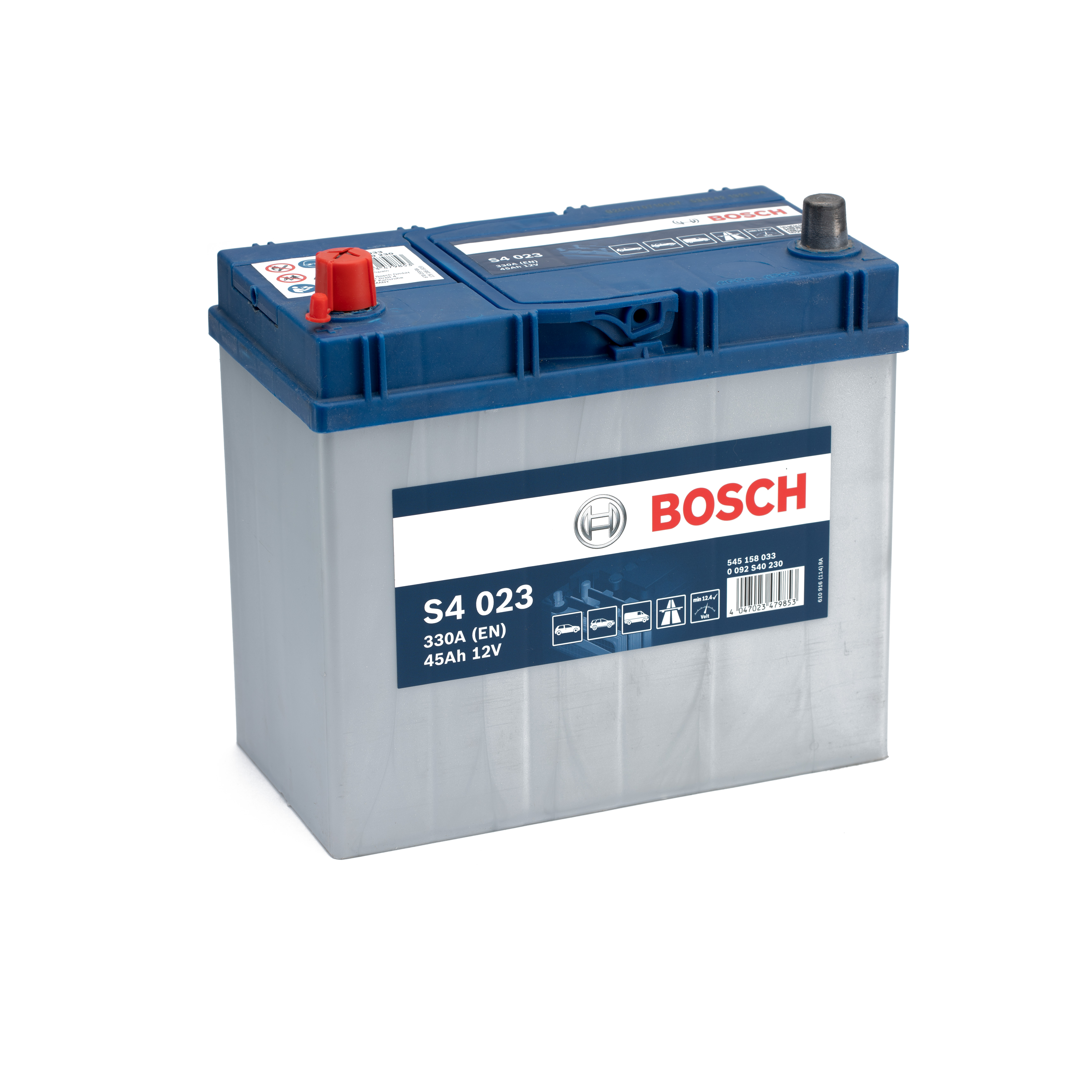 Bosch S4 023 45Ah car battery 545 158 033