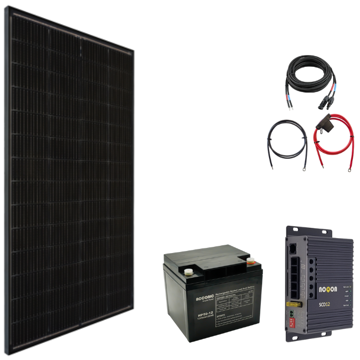 Solaranlage 50W Basic-Set EXTRA SMALL - mit AGM Batterie Solaranlage 50W Basic-Set EXTRA SMALL - mit AGM Batterie