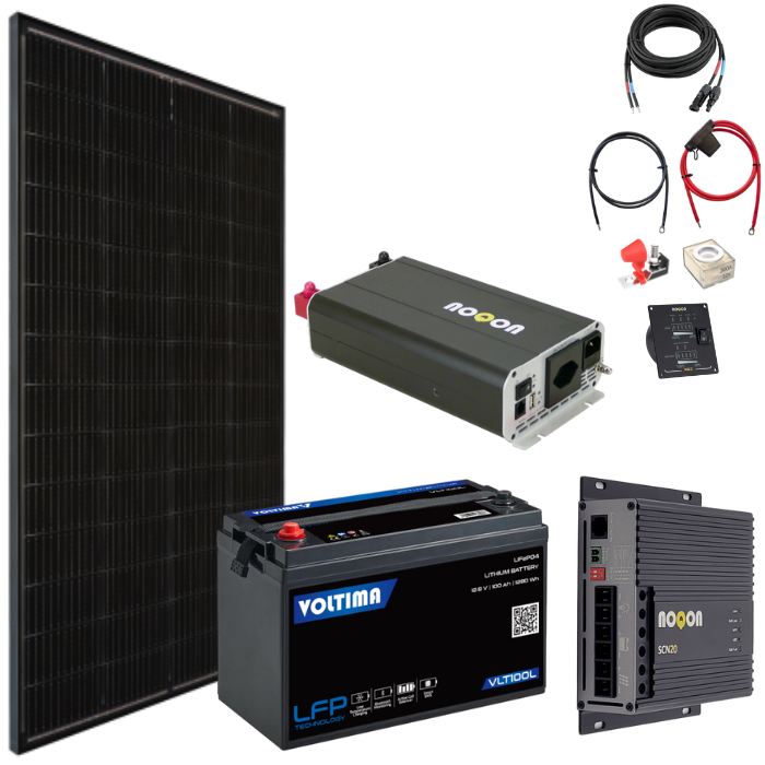 Solaranlage 200W Komplett-Set MEDIUM - mit Lithium Batterie Solaranlage 200W Komplett-Set MEDIUM - mit Lithium Batterie