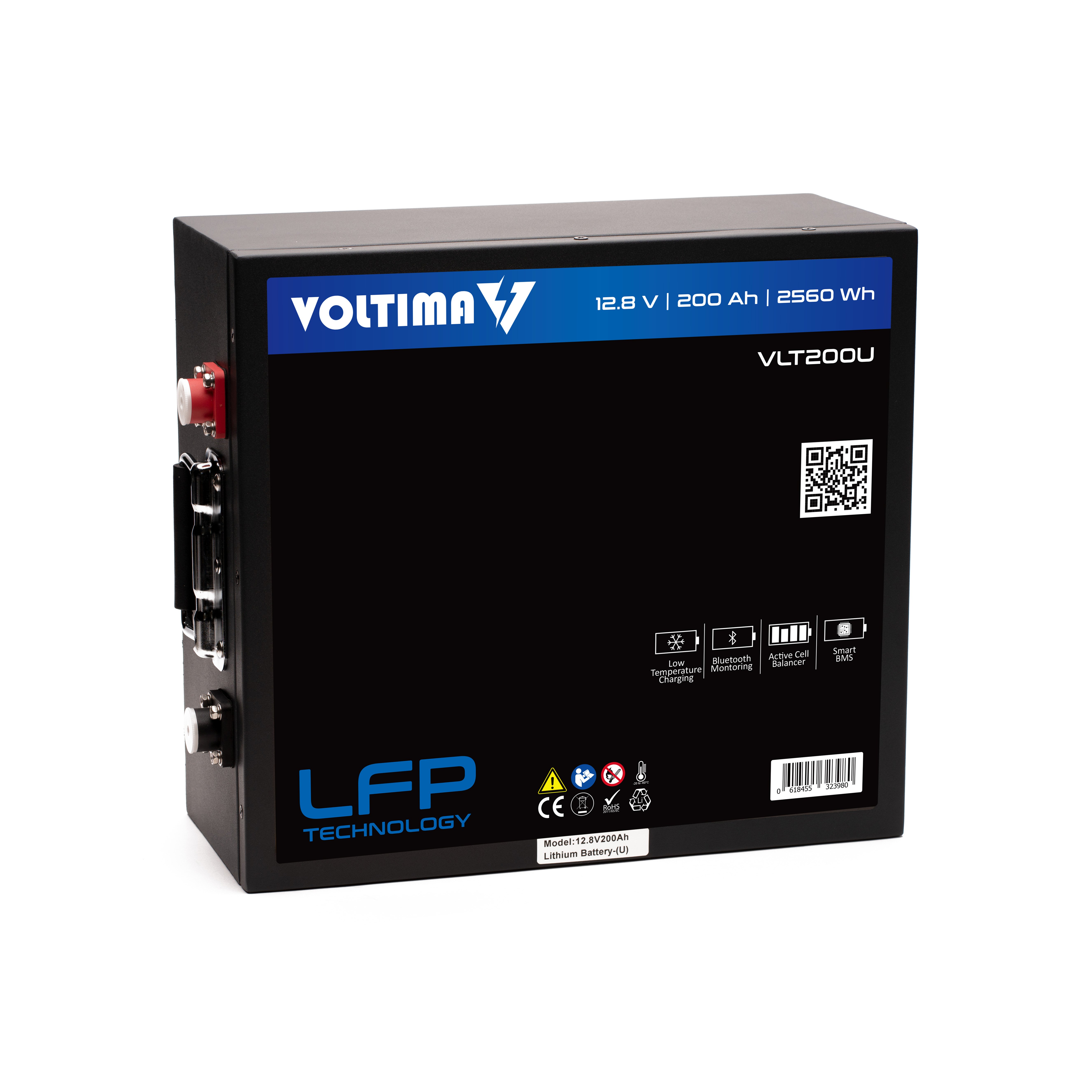 VOLTIMA VLT200U 12V LiFePO4 Lithium Underseat Supply Battery 200Ah with App VOLTIMA VLT200U 12V LiFePO4 Lithium Underseat Supply Battery 200Ah with App