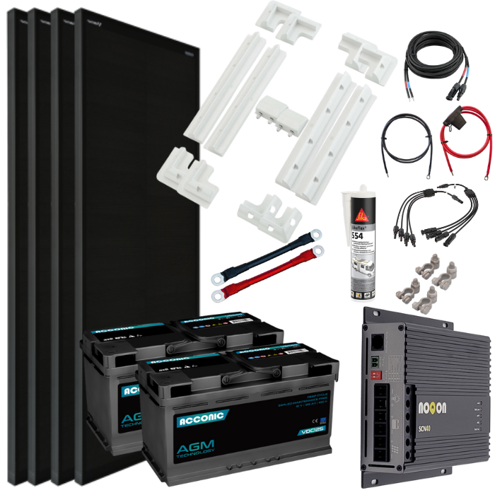 Wohnmobil Solar-Set LARGE - mit AGM Batterie