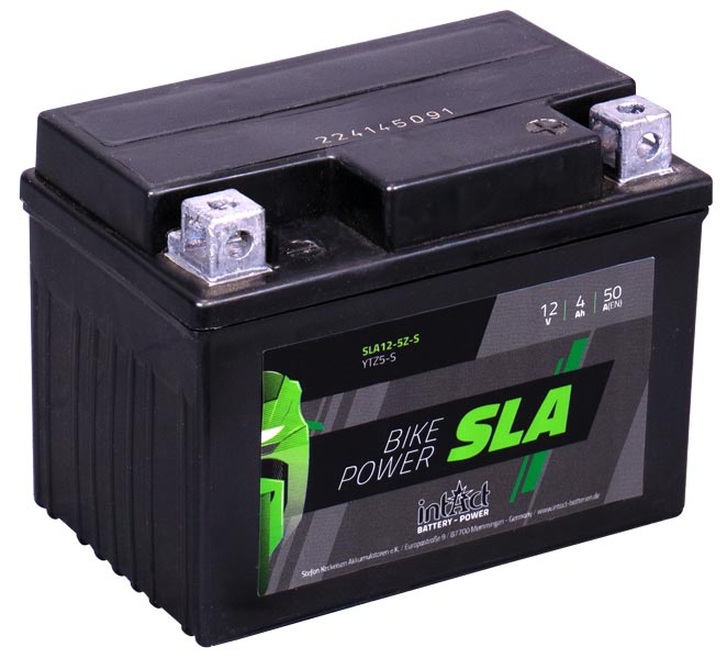 Intact SLA12-5Z-S Bike-Power GEL 4Ah Motorradbatterie (DIN 50314) YTZ5S, YTX4L-BS