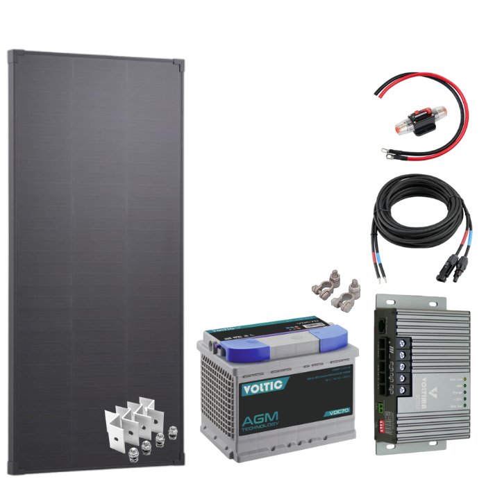 Solaranlage 100W Advanced-Set AGM - SMALL Solaranlage 100W Advanced-Set AGM - SMALL