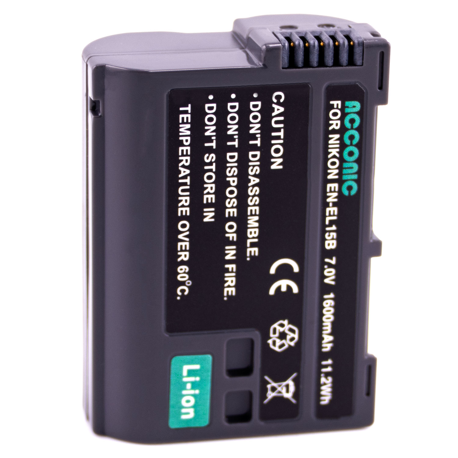 Acconic Photon Series EN-EL15b Ersatz Akku für Nikon EN-EL15b D7000 D7100 D600 Acconic Photon Series EN-EL15b Ersatz Akku für Nikon EN-EL15b D7000 D7100 D600