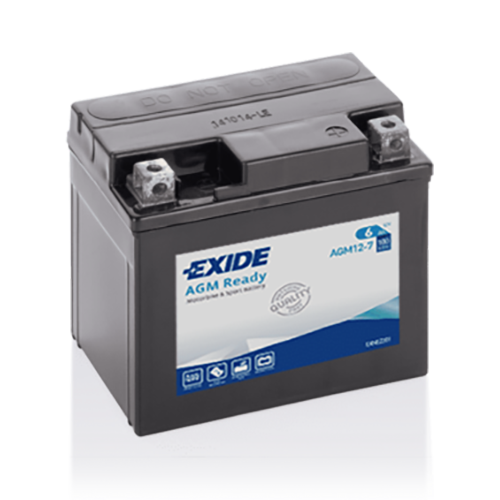 Exide AGM Ready AGM12-7 YTZ7-BS Motorradbatterie 6Ah (DIN 50616)