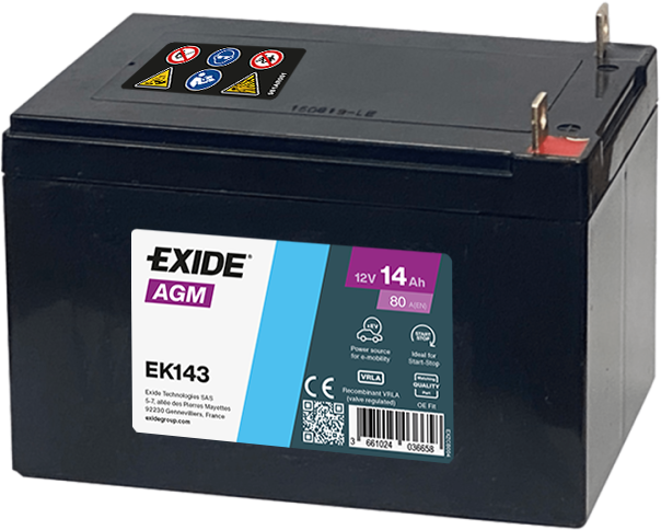 Exide Start-Stop Auxiliary EK143 14Ah AGM Stützbatterie