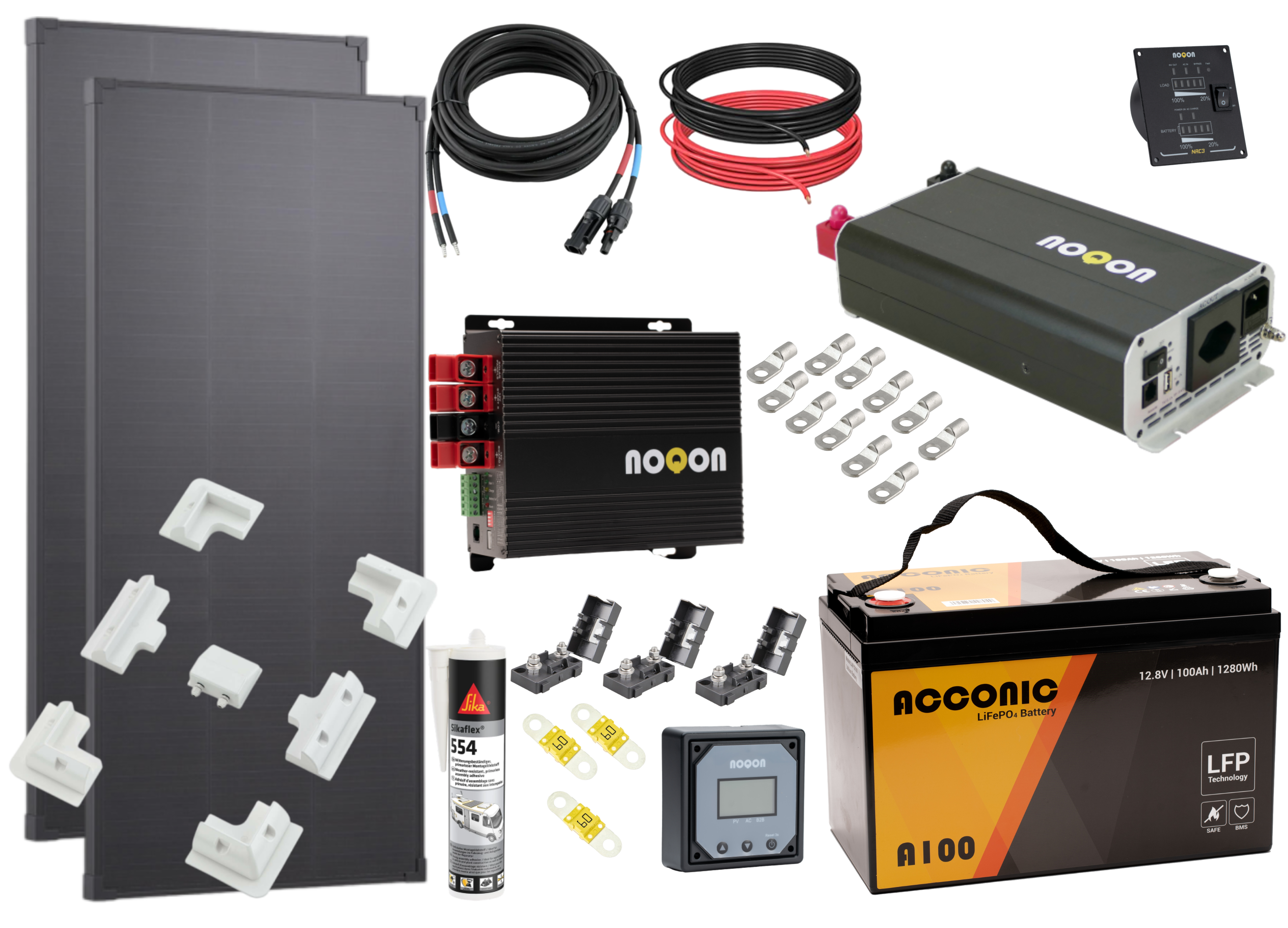 Wohnmobil KOMPLETT Set mit LiFePO4 Batterie - MEDIUM (Umsatzsteuerbefreit)