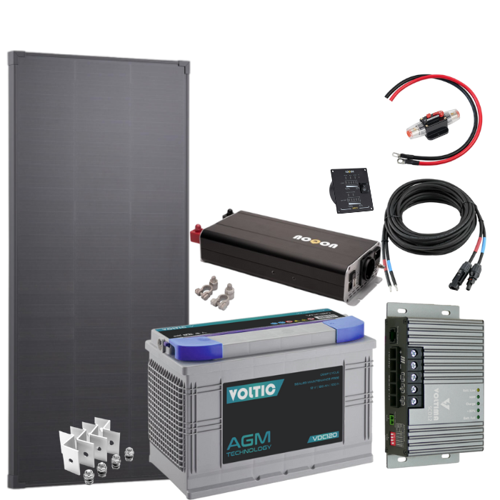 Solaranlage 100W Premium-Set AGM - SMALL Solaranlage 100W Premium-Set AGM - SMALL
