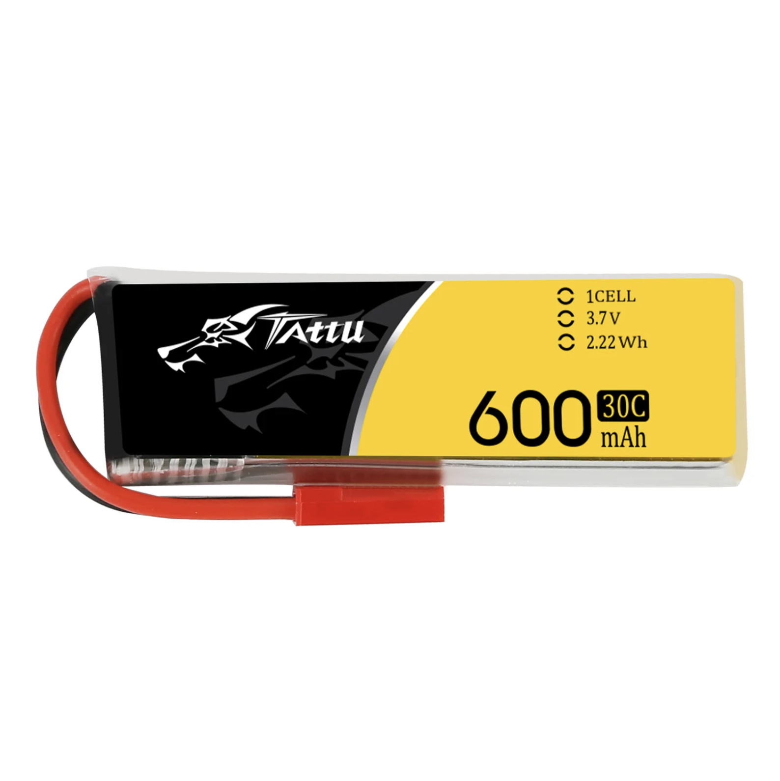 Tattu 600mAh 3.7V 30C 1S1P Lipo Battery Pack with JST Plug Tattu 600mAh 3.7V 30C 1S1P Lipo Battery Pack with JST Plug