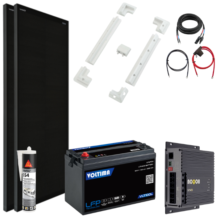 Wohnmobil Solar-Set MEDIUM - mit Lithium Batterie