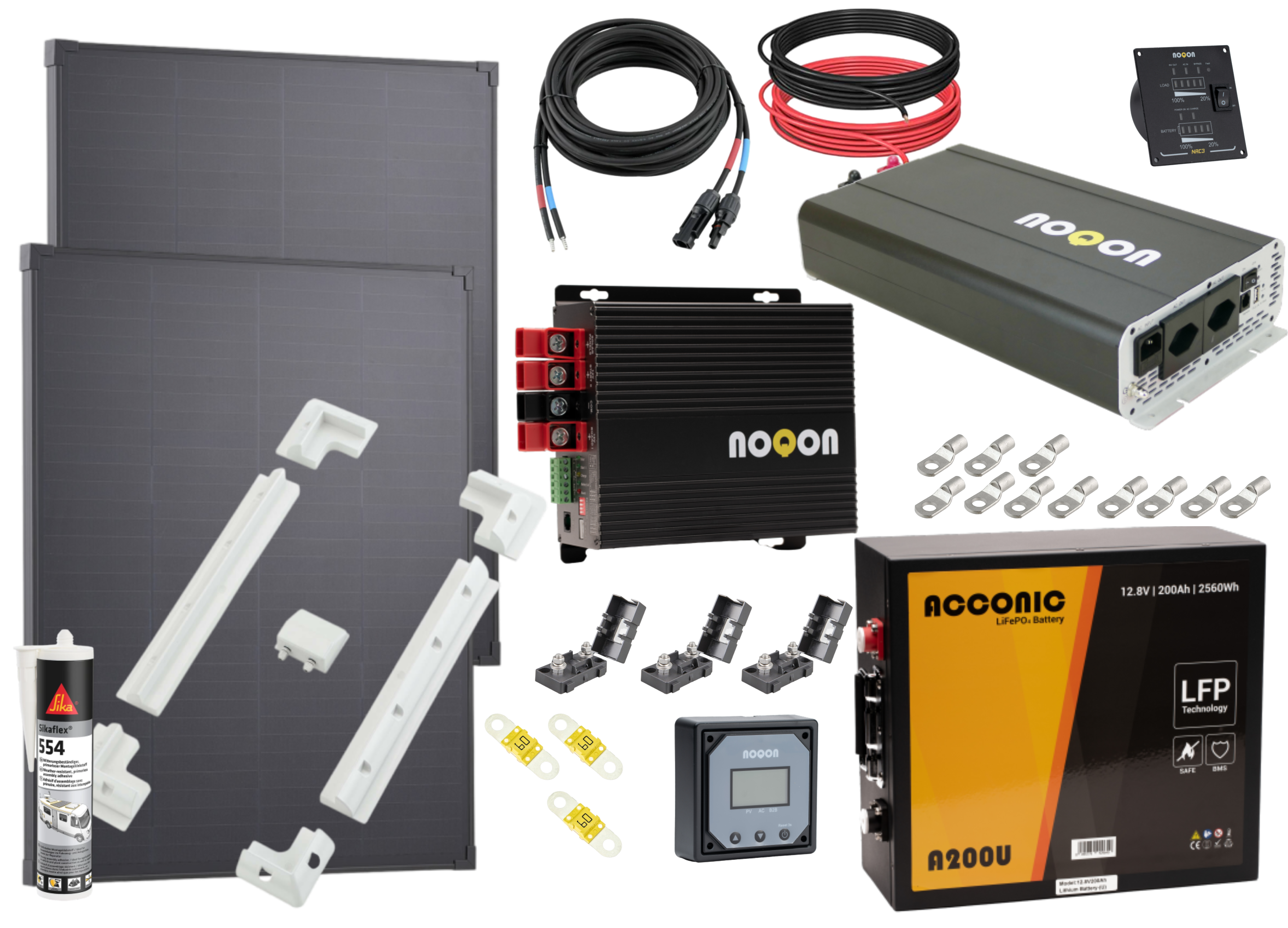 Wohnmobil KOMPLETT Set mit LiFePO4 Batterie - LARGE