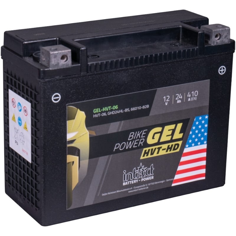 Intact GEL-HVT-06 Bike-Power Gel HVT-HD 24Ah motorcycle battery GHD24HL-BS