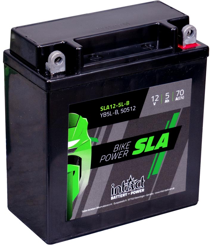 Intact SLA12-5L-B Bike-Power SLA 5Ah Motorradbatterie (DIN 50512) YB5L-B
