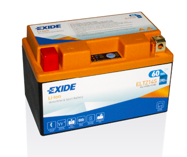 Exide Li-Ion ELTZ14S YTZ14S Motorradbatterie 5Ah (DIN 51101)