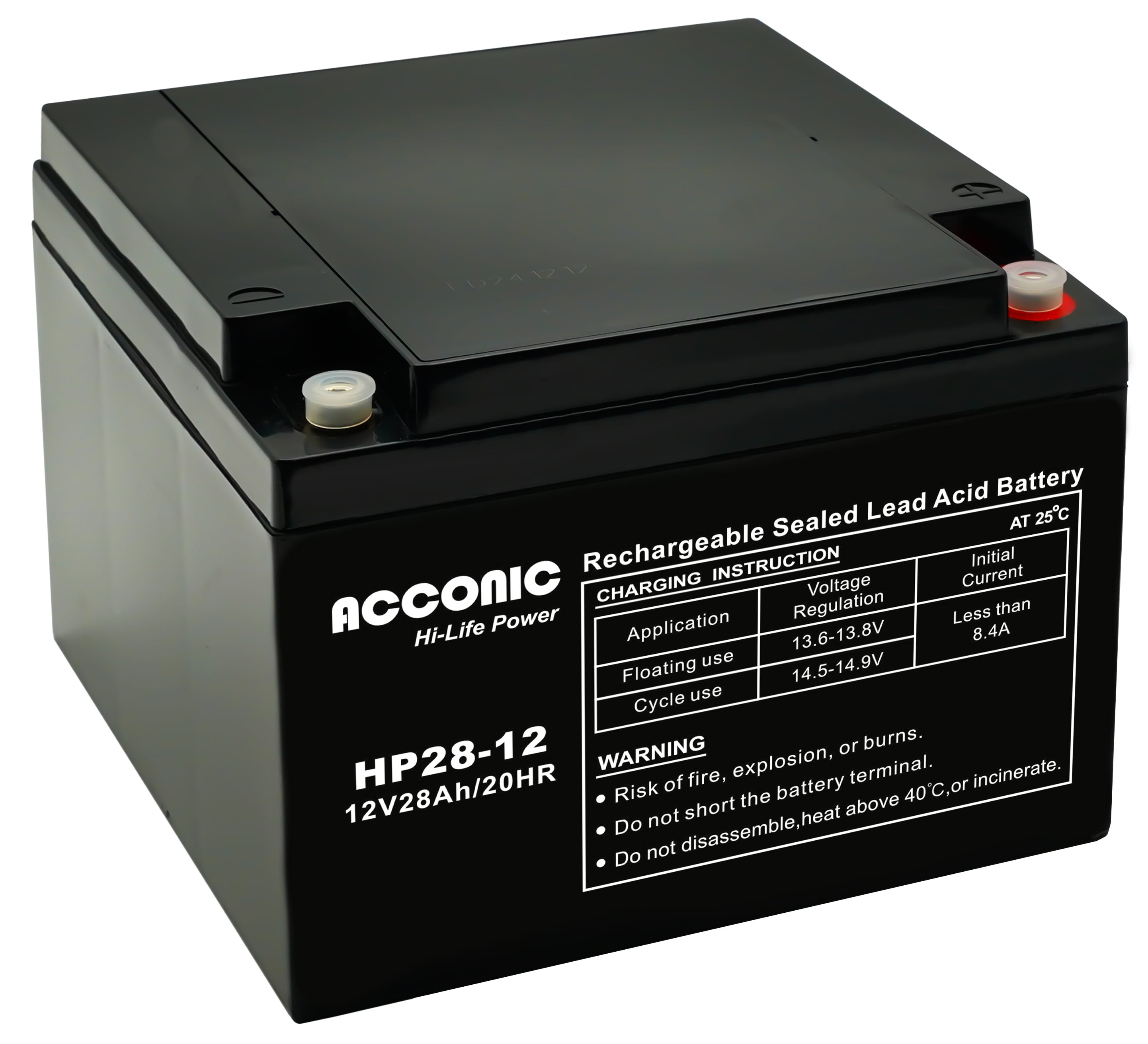 Acconic HP28-12 Hi-Life Power AGM 12V 28Ah USV-Batterie Acconic HP28-12 Hi-Life Power AGM 12V 28Ah USV-Batterie