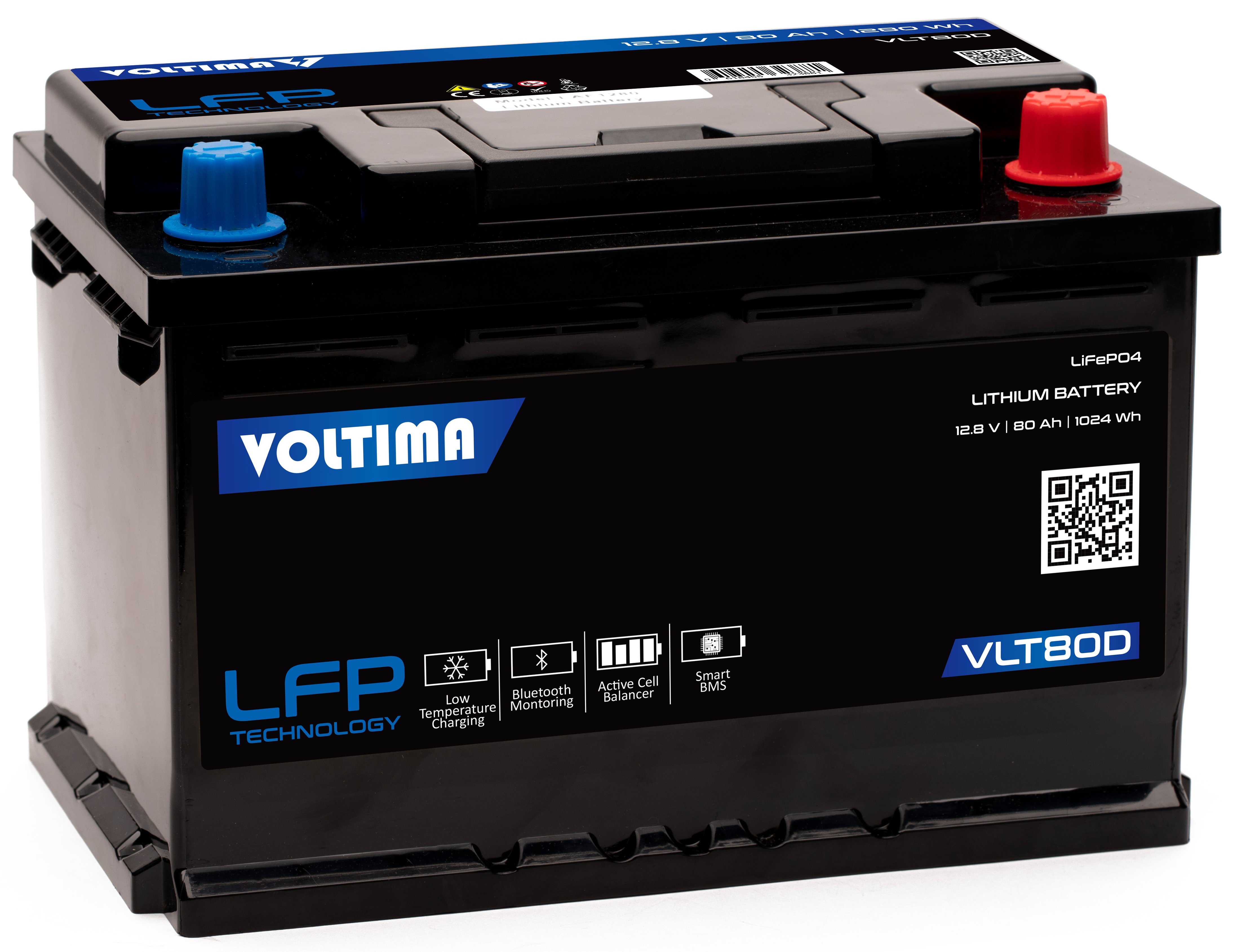 Voltima VLT80D LiFePO4 12V Lithium Versorgungsbatterie 80Ah DIN Voltima VLT80D LiFePO4 12V Lithium Versorgungsbatterie 80Ah DIN