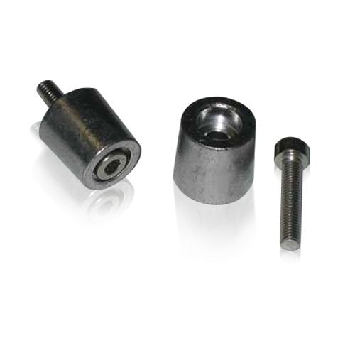 innengewidne-auf-rundpol_3 Intact 1Paar (+/-) Poladapter F-M5 (Innengewinde M5) auf DIN-Pole