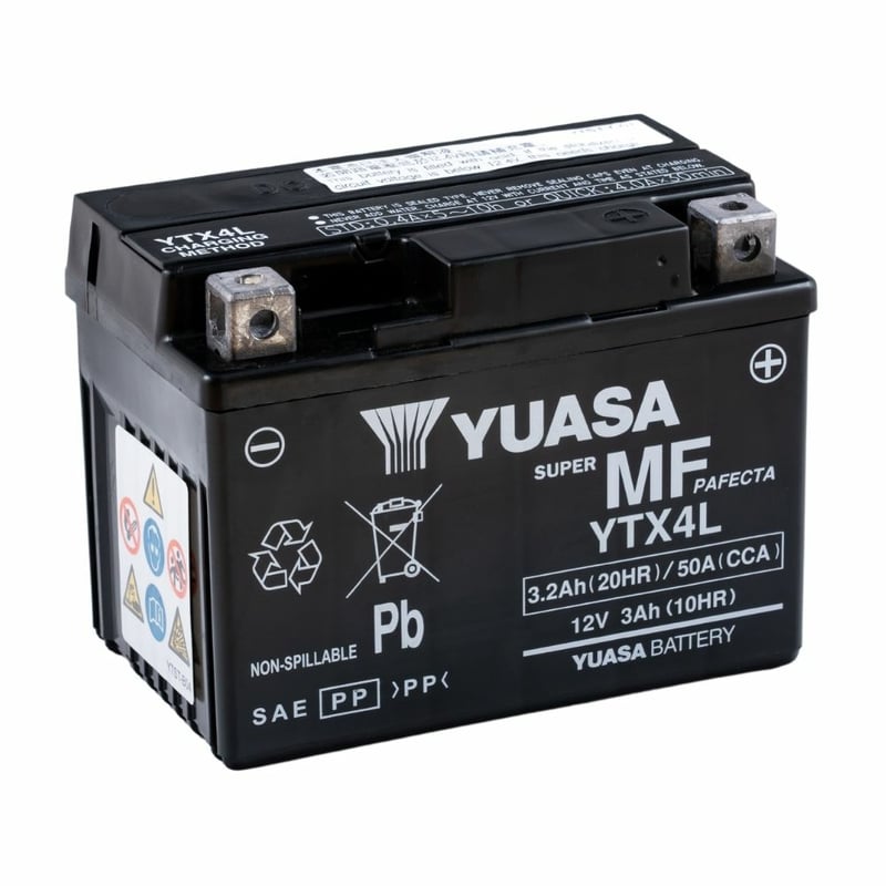 Yuasa YTX4L-BS AGM 3Ah motorcycle battery (DIN 50314) Yuasa YTX4L-BS AGM 3Ah motorcycle battery (DIN 50314)