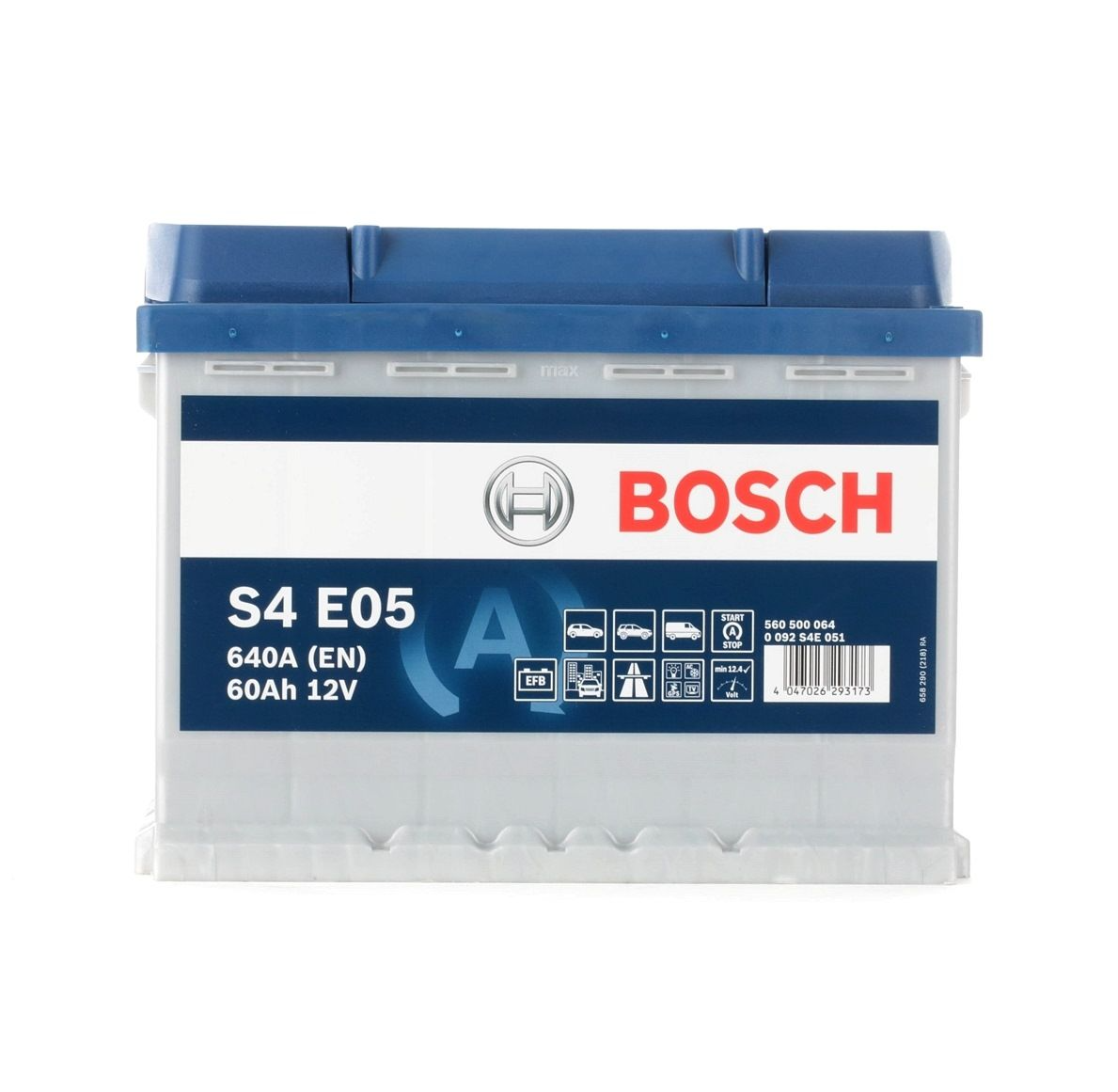 Bosch S4 E05 60Ah EFB Autobatterie 0 092 S4E 051