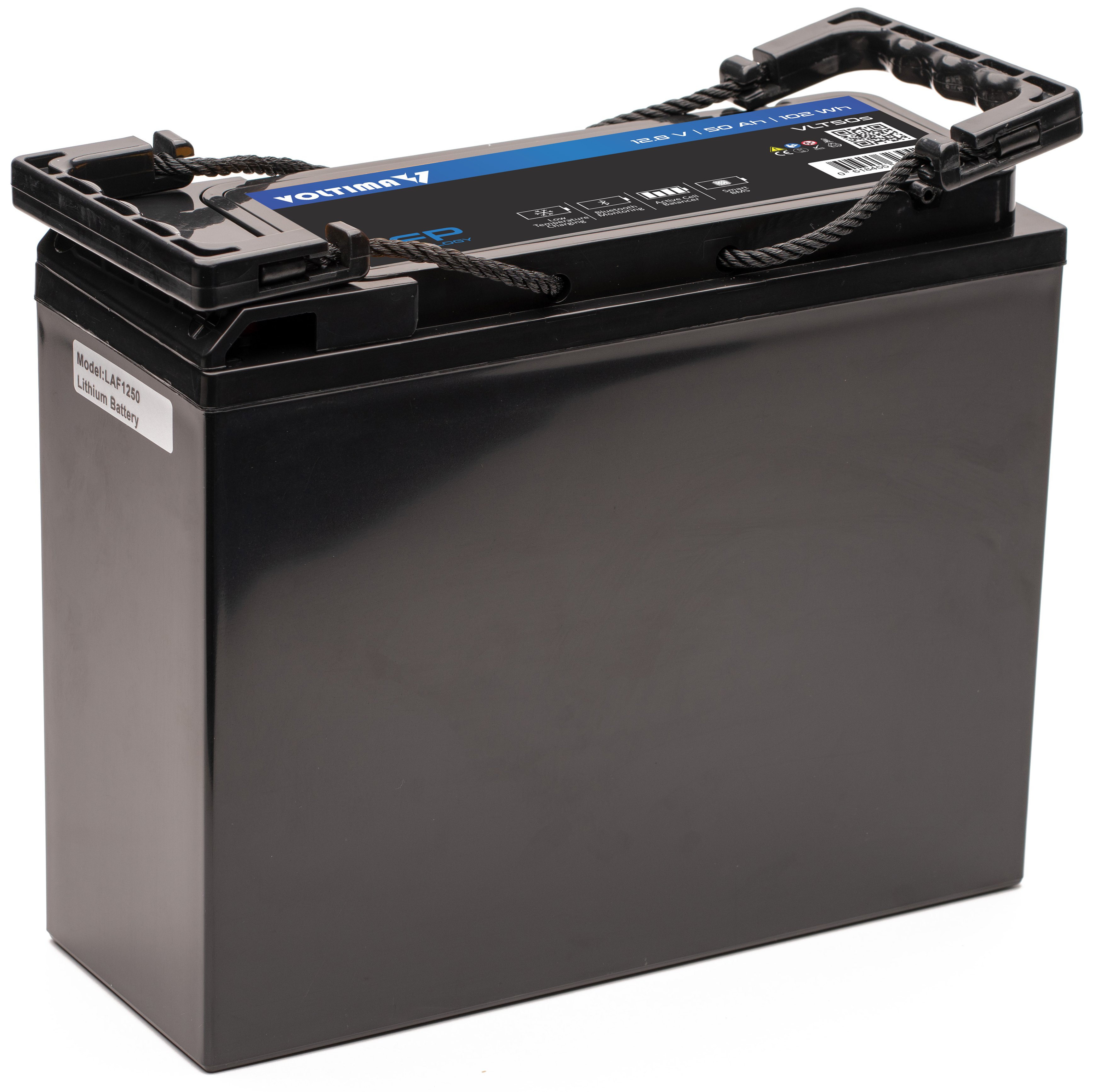 Voltima VLT50S LiFePO4 12V Lithium Slim Versorgungsbatterie mit App 50Ah