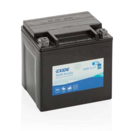 Exide AGM Ready AGM12-31 YTX30L-BS Motorradbatterie 30Ah (DIN 83000)