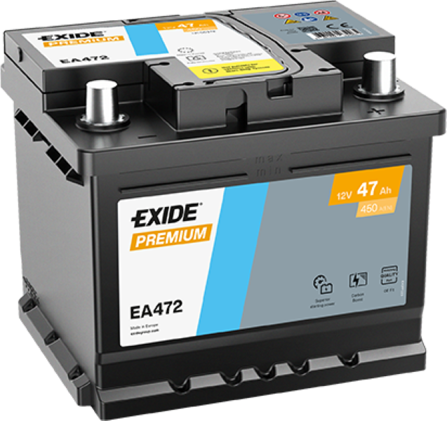 Exide EA472 Premium Carbon Boost 47Ah Autobatterie 552 401 052