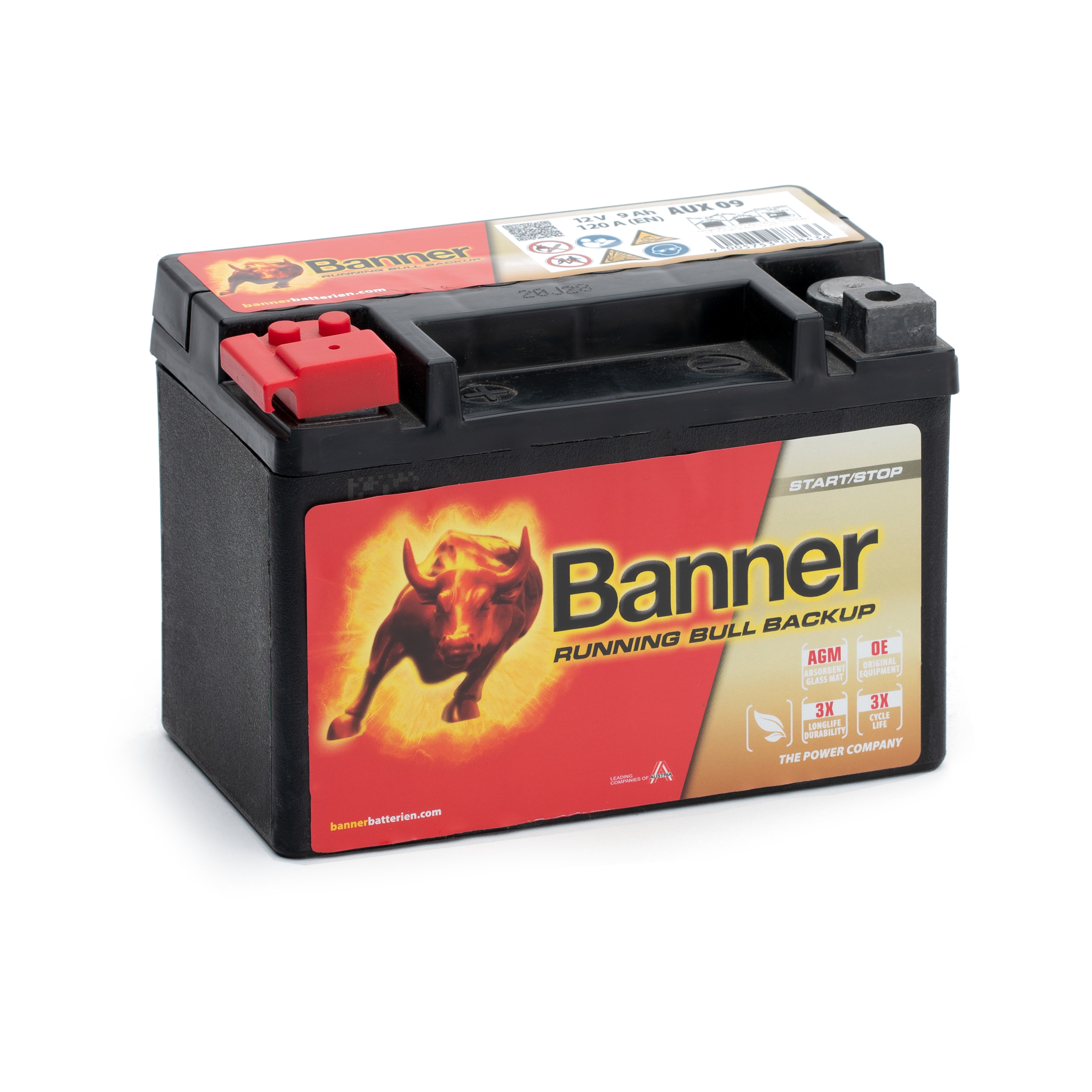 Banner AUX09 Running Bull 9Ah AGM backup battery