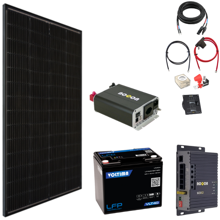 Solaranlage 50W Komplett-Set EXTRA SMALL - mit Lithium Batterie Solaranlage 50W Komplett-Set EXTRA SMALL - mit Lithium Batterie
