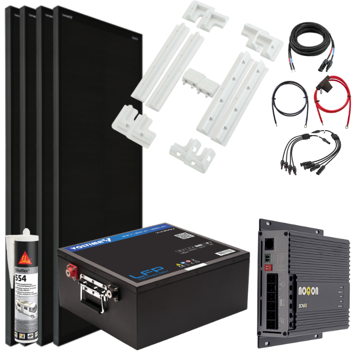 Wohnmobil Solar-Set LARGE - mit Lithium Batterie