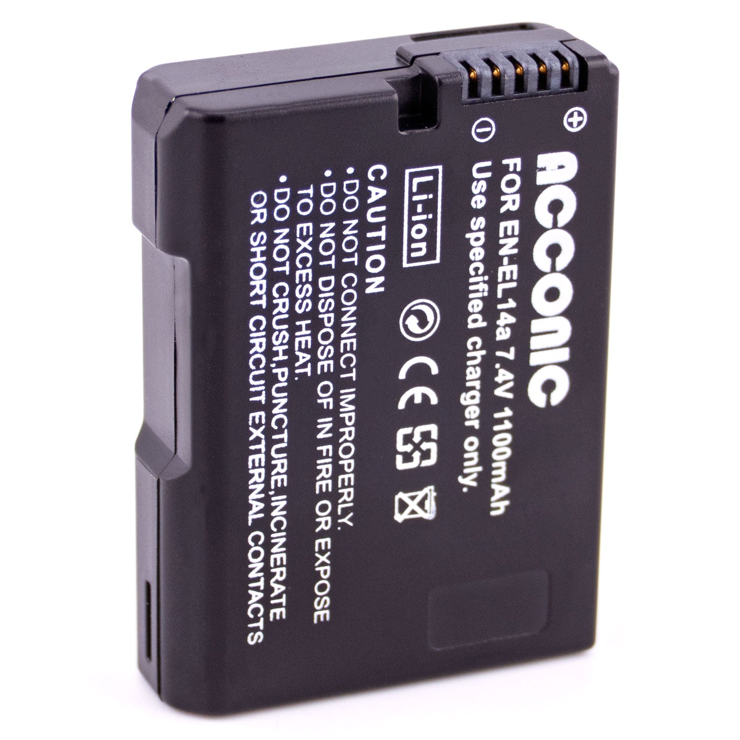 Acconic Photon Series EN-EL14a Ersatz Akku für Nikon EN-EL14a CoolPix P7000 P7100 Acconic Photon Series EN-EL14a Ersatz Akku für Nikon EN-EL14a CoolPix P7000 P7100