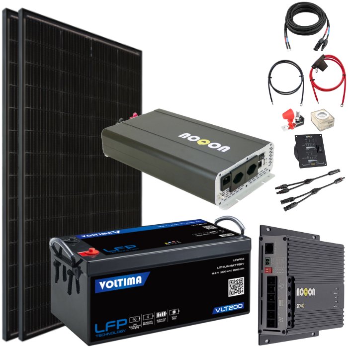 Solaranlage 400W Komplett-Set LARGE - mit Lithium Batterie Solaranlage 400W Komplett-Set LARGE - mit Lithium Batterie