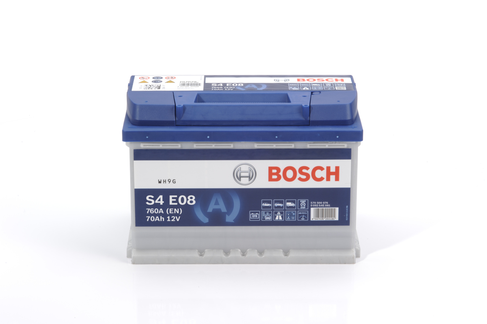 Bosch S4 E08 70Ah EFB Autobatterie 0 092 S4E 081
