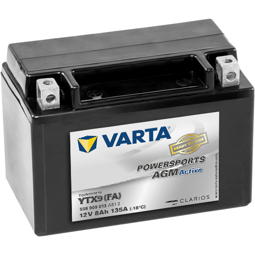 508909013_YTX9_FA-1 VARTA Powersports AGM ACTIVE YTX9-BS 8Ah motorcycle battery 12V (DIN 50812)