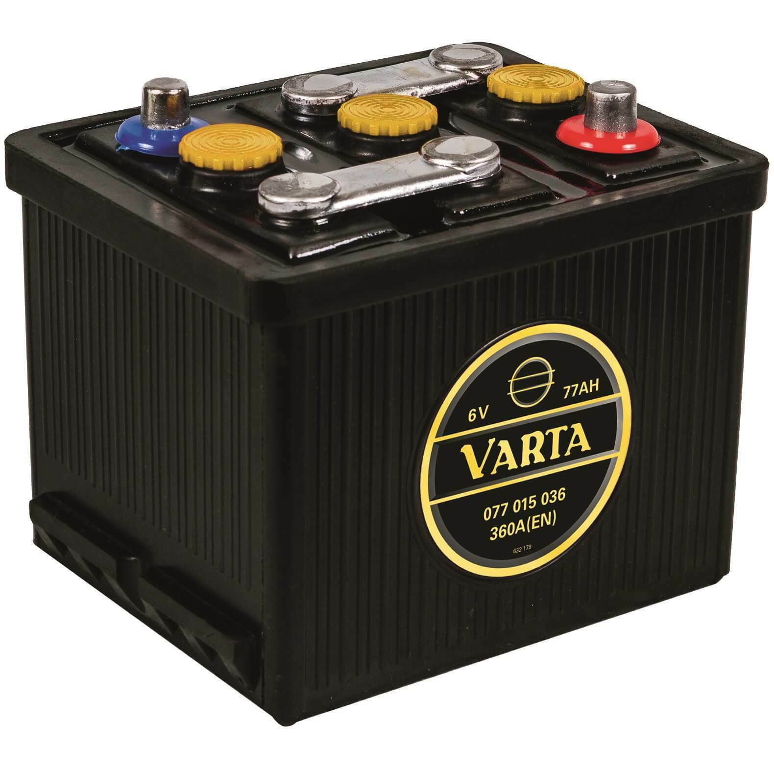 VARTA 077 015 036 Classic 6V Oldtimer-Batterie 77Ah