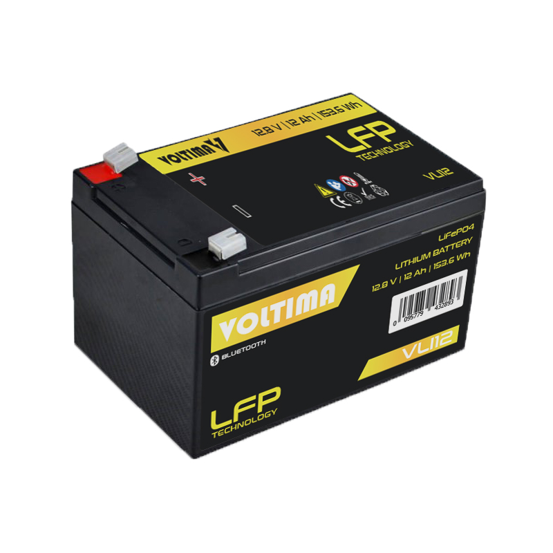 100AH Lithium Batterie 12V / 1,28KWh LiFePo4 mit integriertem  Batteriemanagement / ohne Bluetooth