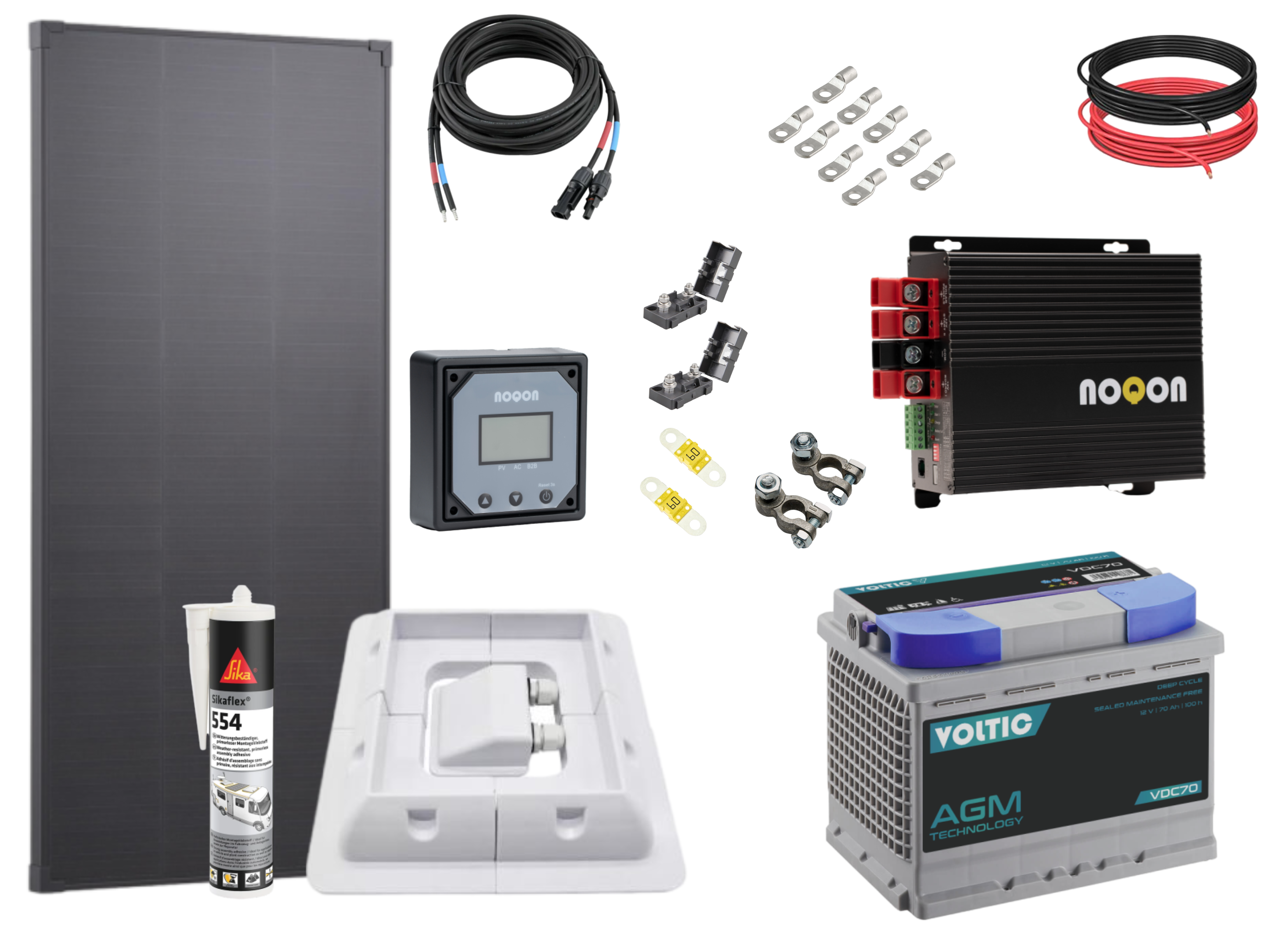 Wohnmobil CHARGE Set mit AGM Batterie - SMALL