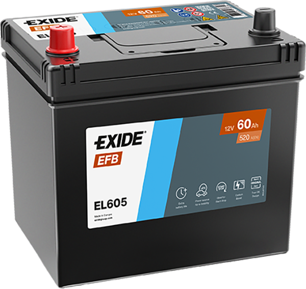 Exide EL604 EFB car battery 60Ah 565 501 065