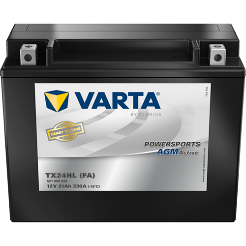 VARTA Powersports AGM ACTIVE TX24HL (FA) YTX24HL-BS 21Ah Motorradbatterie 12V (521909033)