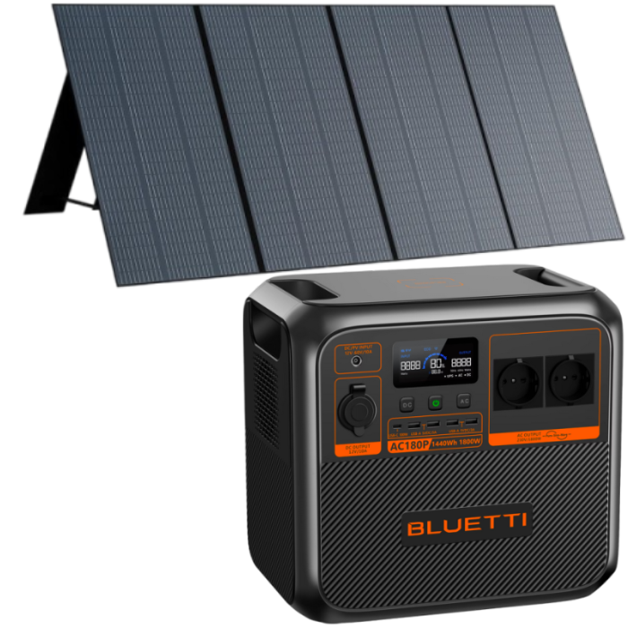 BLUETTI AC180P Powerstation-Set mit 350Wp Solarmodul BLUETTI AC180P Powerstation-Set mit 350Wp Solarmodul
