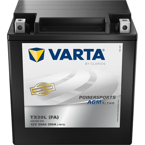 VARTA Powersports AGM ACTIVE YTX30L-BS 30Ah Motorradbatterie 12V (530909039)